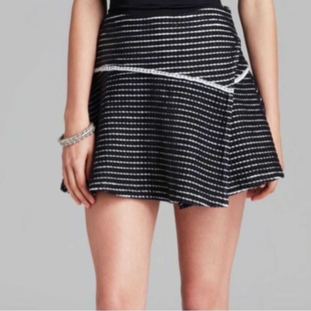 Free People Woven Bento Flare Stripe Mini Skirt | Size 6